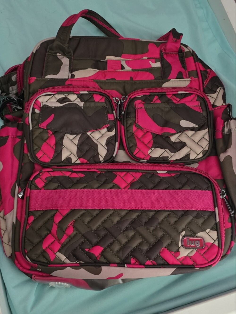 lug Pink and Brown Quilted Camo Mini Puddle Jumper